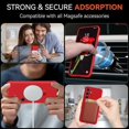 thumbnail image 5 of KOMI for Samsung Galaxy S25+/ S25 Plus Case with Stand, Slim Liquid Silicone Phone Cases for Galaxy S25 Plus Compatible with MagSafe Magnetic Ring Kickstand Case Full Camera Protection, Red, 5 of 5