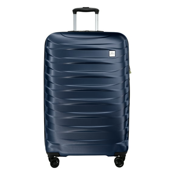 Skyway Luggage Camano Hardshell 28" Expandable Large Checked Luggage with Spinner Wheels, Blue