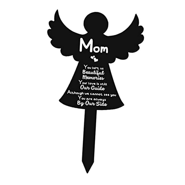 Estaca conmemorativa para siempre en nuestros corazones, placa conmemorativa, marcador de tumba , decoración de jardín para cementerio para mamá