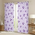 thumbnail image 2 of Feelyou Bowknot Cherry Child Black Out Curtains, Purple Ribbon Bow Curtains Pack of 2 (42x63 Each), Kawaii Cute Cartoon Bedroom Curtains, Blackout Curtains Home Decor, 2 of 6