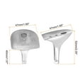 thumbnail image 2 of Uxcell 1pair Heel Repair Replacement 1.85"x2.05" High Stiletto Heel DIY for Women Shoe, Silver Tone, 2 of 5