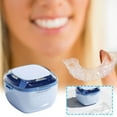 thumbnail image 4 of Vacemry Under $5 Dental Retainer Case, Orthodontic Brace Storage Box, Portable Denture Container with Secure Lid, Clear Plastic Holder for Invisible Aligners, 4 of 5
