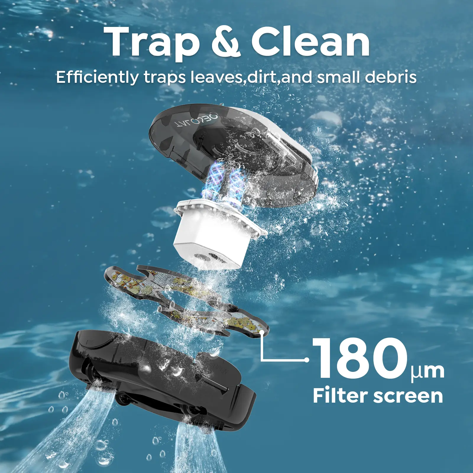 Talosbo S1 Pro Cordless Robotic Pool Cleaner for Above-Ground & In-Ground Pools Automatic Pool Vacuum 120 Min Runtime Up to 1076 sq. ft