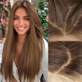 thumbnail image 1 of Peluca AISI HAIR 13x4 HD con encaje frontal sintético marrón claro de 70 cm, 1 of 4
