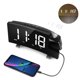 thumbnail image 2 of Reloj digital con radio FM, dormitorio del hotel en casa, pantalla LED de 8 pulgadas, reloj de mesa de protección, número blanco seitruly EL3015-01B, 2 of 2