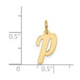 thumbnail image 3 of 14k Yellow Gold Small Script Initial P Charm, 3 of 4
