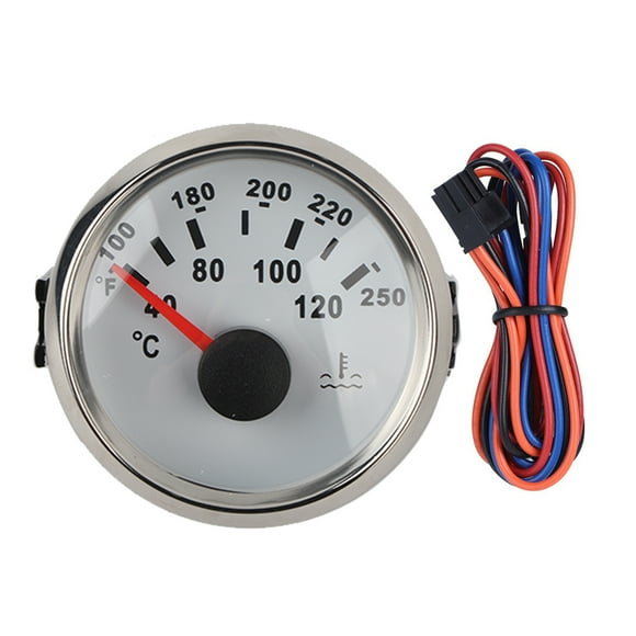 Boat Water Temp Display,52mm/2in Marine Engine Water Water Temp Meter Water Temperature Gauge Elevated Design