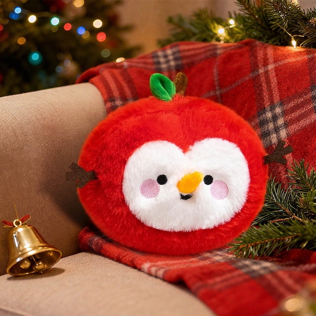 Muñeco de Navidad | Adorno de muñeco de nieve de Papá Noel de peluche suave | Decoración festiva para repisas y repisas | Regalo navideño acogedor para niños, adultos y familias