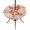 Terracotta, Orange, White, variant on Round Outdoor Tablecloth with Umbrella Hole and Zipper, Dark Green Coastal Tablecloth with Elastic Waterproof, Conch Nautical Summer Starfish Shell Coral Patio Table Covers for 55" - 60" Pool Tables