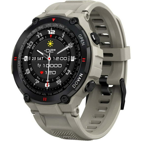 XAXRE Military Smartwatch for Men, 400mAh Big Battery Rugged Smart Watch, Make /Answer Call Outdoor Fitness Tracker with Pedometer, for iPhone Android