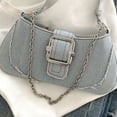 thumbnail image 2 of Bolso Mezclilla para Mujer Hobo Vintage Elegante Viajes Al Aire Libre (claro) Azul, 2 of 7
