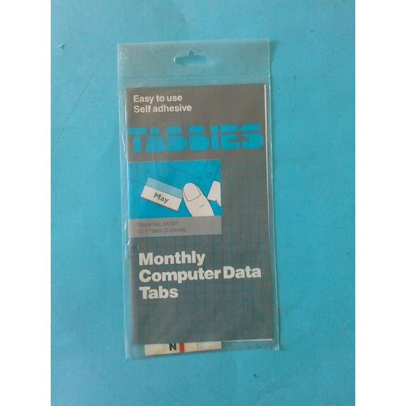 Tabbies 58321 Monthly Tabs 1" Easy To Use Self Adhesive
