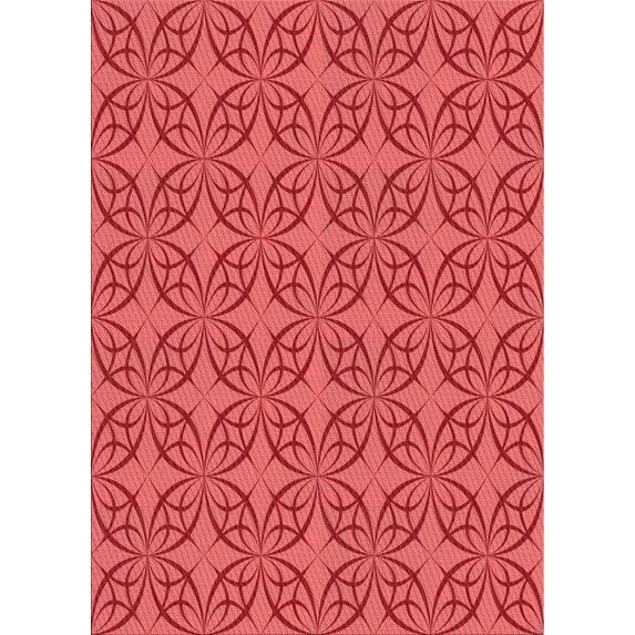 Ahgly Company Machine Washable Indoor Rectangle Transitional Red Area Rugs, 2' x 3'