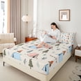 thumbnail image 3 of Erosebridal Kids Teens Jungle Adventure Bed Sheets 4pcs,Boys Girls Woodland Camping Theme King Sheets, 3 of 5
