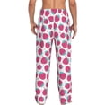 thumbnail image 3 of Goofa Hand Drawn Strawberry Printed Soft Pajama Pants for Men, Wide Leg Comfy Casual Lounge Yoga Pants-Medium, 3 of 9