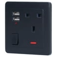 Multi Functional Wall Power Outlet Socket with 2 USB Port 13A for Home