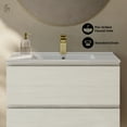 thumbnail image 4 of Liberte 30" Wall-Mounted Bathroom Vanity in White Oak with Sink Top, 4 of 10