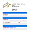thumbnail image 2 of Front Brake Caliper Guide Pin - Compatible with 2006 - 2019 Ford Explorer 2007 2008 2009 2010 2011 2012 2013 2014 2015 2016 2017 2018, 2 of 2