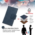 thumbnail image 2 of Contact's Leather Family 4 Passport Holder With Airtag,Travel Passport Wallet RFID Blocking (Blue), 2 of 7