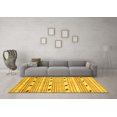 thumbnail image 3 of Ahgly Company Indoor Rectangle Oriental Yellow Modern Area Rugs, 2' x 4', 3 of 4