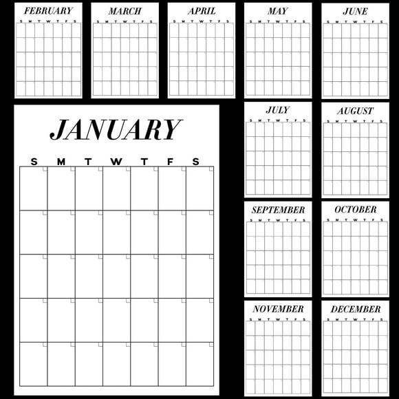 Calendario de pared Fullhawl, planificador anual 2025-2026, 30 x 42 cm