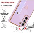 thumbnail image 2 of Designed for Samsung Galaxy S21 FE 6.4" Luxury Case for Women Girls,Soft Silicone Plating Bumper Wristband Holder Case Slim Anti-Scratch Shockproof Love Heart Cute Case(Elegant Purple), 2 of 14