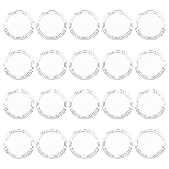 100-Piece Clear Plastic Coin Capsules, Holders, and Display Case