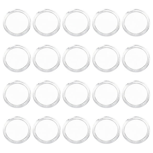 FRCOLOR Protecteurs de Pièces 100 Pcs Porte-Pièces Transparents Étuis Pratiques Porte-capsules, 1.06"X1.06"X0.2"