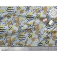 thumbnail image 3 of Soimoi Brown polyester Crepe Fabric Leopard & Wild Animal Skin Print Sewing Fabric BTY 52 Inch Wide, 3 of 3
