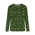 thumbnail image 4 of Sweatshirt de Noël pour Femmes 2023 Mode Imprimé Manches Confortable Respirant Col Rond en Solde, 4 of 5
