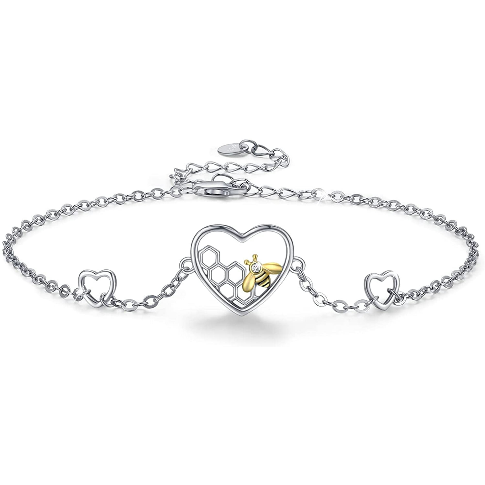 Heart bee Bracelet/Heart Fox Bracelet 925 Sterling Silver Animal Bracelets, Boho Beach Charm Adjustable Bracelets Summer bracelets Gift for Women Birthday Bracelet Gift for Mom Women Wife Girls | Walmart Canada Heart bee Bracelet/Heart Fox Bracelet 925 Sterling Silver Animal Bracelets, Boho Beach Charm Adjustable Bracelets Summer bracelets Gift for Women Birthday Bracelet Gift for Mom Women Wife Girls | Walmart Canada
