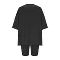 thumbnail image 5 of BLVB Women 2 Piece Outfit Sets Oversized T-Shirt Tops Biker Shorts Casual Loungewear Workout Sports Tracksuit Set, 5 of 5