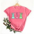 thumbnail image 4 of Easter T Shirt for Women Crew Neck Short Sleeve Happy Easter Bunny Spring Hunt Eggs Rabbit Coquette Bow Carrot Cute Pullover T-Shirt, 4 of 4