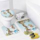 thumbnail image 4 of Juego de 4 cortinas de ducha de Winnie The Pooh con alfombrillas antideslizantes, tapa de inodoro y alfombrilla de baño, cortina de ducha impermeable con dibujos animados para niños con 12 ganchos,, 4 of 8