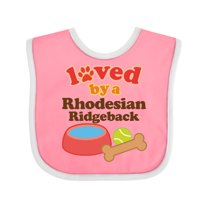 Inktastic Rhodesian Ridgeback Loved by a (dog Breed) Boys or Girls Baby Bib