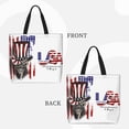 thumbnail image 2 of Balery Patriotic Skull Art Bolsa de Mano para Mujeres con Cremallera, Bolsa de Gimnasio con Compartimentos, Bolsa para Laptop, Bolsa para Trabajo, 2 of 7