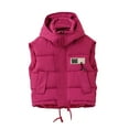 thumbnail image 4 of Gamivast Girls Quilted Vest Size 3-12 Hooded Zip Up Sleeveless Lightweight Down Jackets with Pockets Loose Padded Coats for Kids and Toddle Winter Warm Adjustable Hem Outerwear, 4 of 6