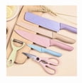 thumbnail image 3 of Juego de 6 cuchillos de cocina de acero inoxidable de colores, 3 of 7