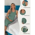 thumbnail image 3 of Avidlove Green Maternity Dress for Baby Shower Women Rib Knit Summer Bodycon Midi Dress Sleeveless Tank Dress Casual Pergnancy Outfits for Photoshoot, 3 of 9