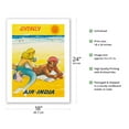thumbnail image 2 of Sydney Australia - Sun Tanning Mermaid with The Maharajah Air India - Vintage Airline Travel Poster by Umesh Rao c.1964 - Bamboo Fine Art 290gsm Paper Print (Unframed) 18x24in, 2 of 4