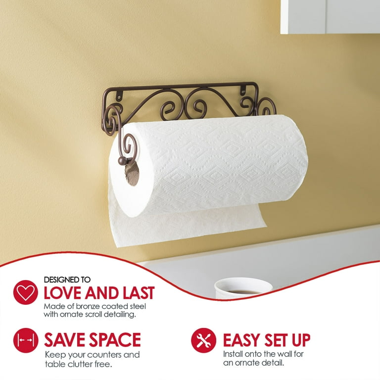 Home Basics Wall Mounted Paper Towel Holder