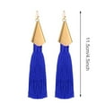 thumbnail image 2 of Fiudx Pendientes de Estilo Nuevo, Pendientes Largos con Borlas y Estilo Invernal., 2 of 2
