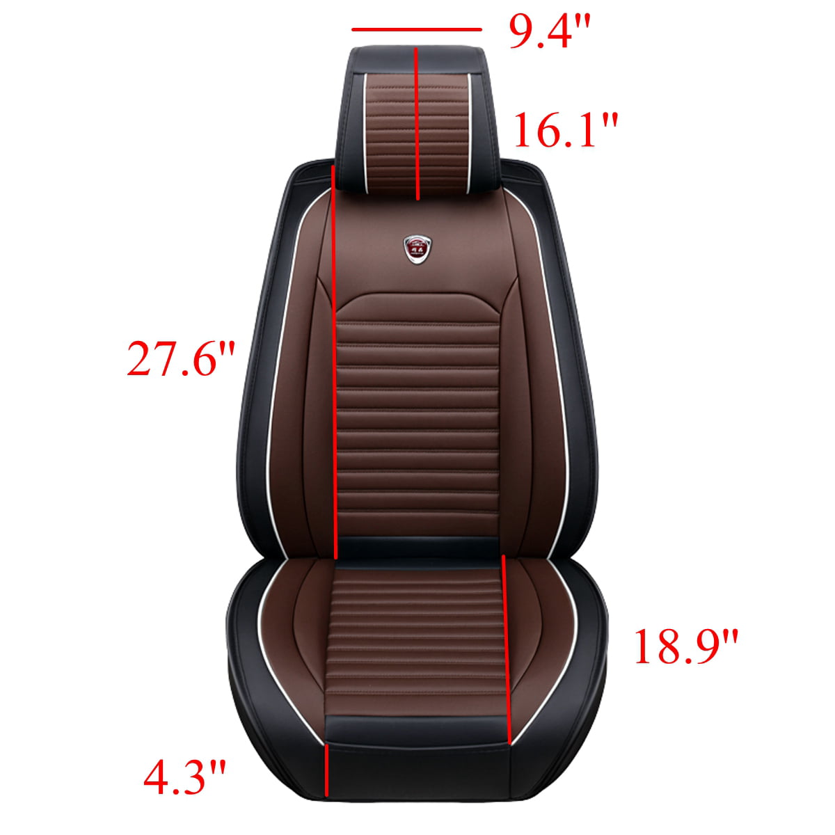 West Llama 1 Pair Front Car Seat Covers for Driver and Passenger Bottom  Seats, Luxury PU Leather Car Seat Cushions Protectors Waterproof and