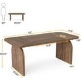 thumbnail image 2 of Tribesigns 63-Inch Rectangular Dining Table for 4 Person, Farmhouse Kitchen Dinner Table with Wood Laminated Board Tabletop for Dining Room, Kitchen, Backyard or Living, 2 of 6