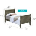 thumbnail image 2 of Glory Furniture Louis Phillipe Twin Sleigh Bed in Gray, 2 of 5