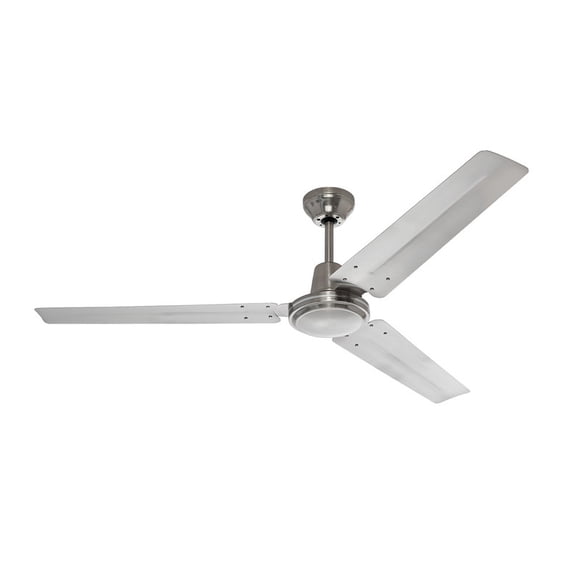 Ventilador de Techo Hunter Industrial Níquel Cepillado sin luz 56 pulgadas