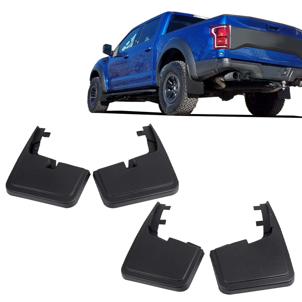 PIT66 Splash Guards Mud Flaps Front & Rear 4 PC Set Without Fender Flares Fit for 2015-2017 Ford F150