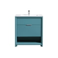 thumbnail image 3 of Kubebath NUDO 32″ Modern bathroom Vanity in Teal Green Finish, 3 of 7
