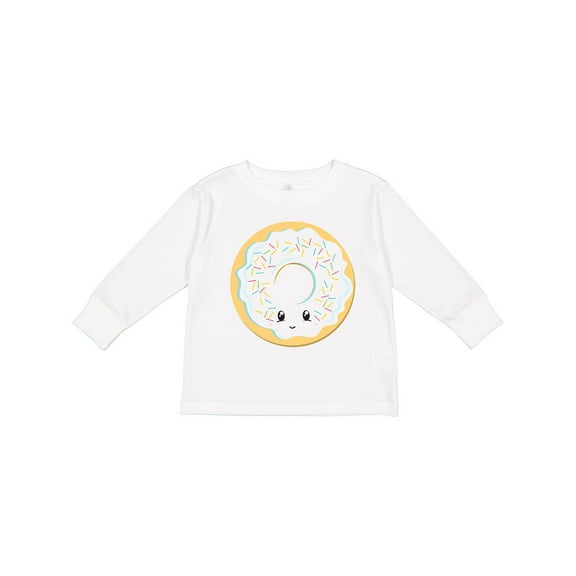 Inktastic White Donut Boys or Girls Long Sleeve Toddler T-Shirt