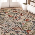thumbnail image 6 of BNM Patchwork Floral Indoor Runner Rug, 5' x 8', Teal, 6 of 6